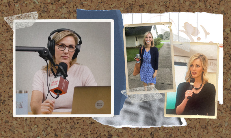 Lauren sits with a group of teachers discussing what they've learned during the training session.