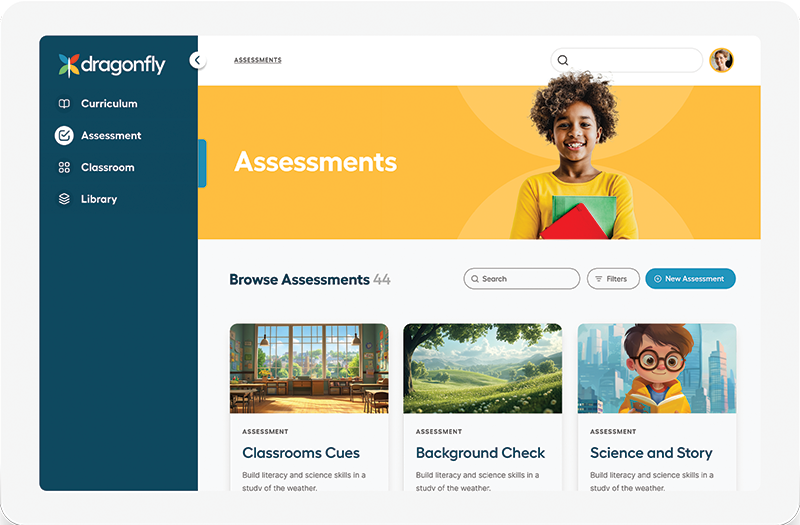 On-screen preview of Dragonfly's assessments. 