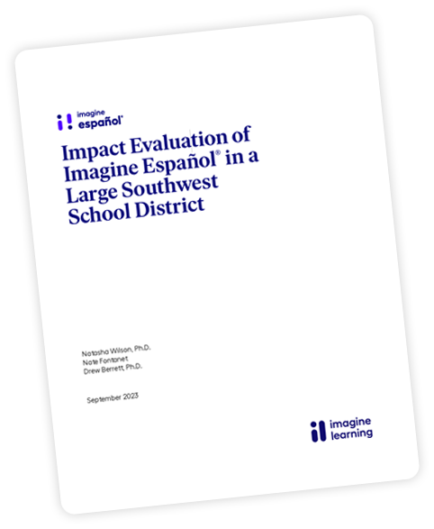 Cover page of an Imagine Español research paper