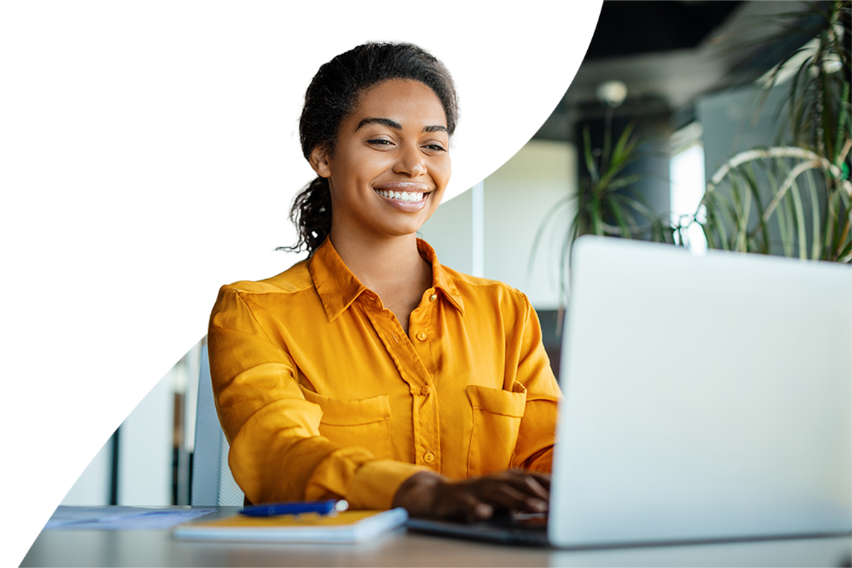 High school student using Imagine EdgeEX curriculum on a keyboard