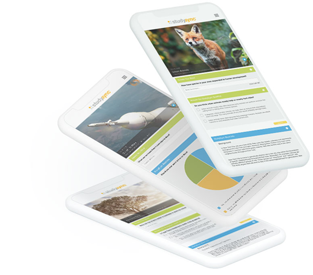 StudySync Blasts on a tablet.